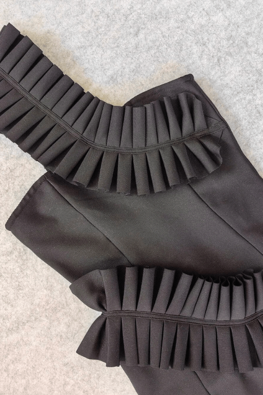 Woman wearing a figure flattering  Aimee Bodycon Dress - Classic Black BODYCON COLLECTION