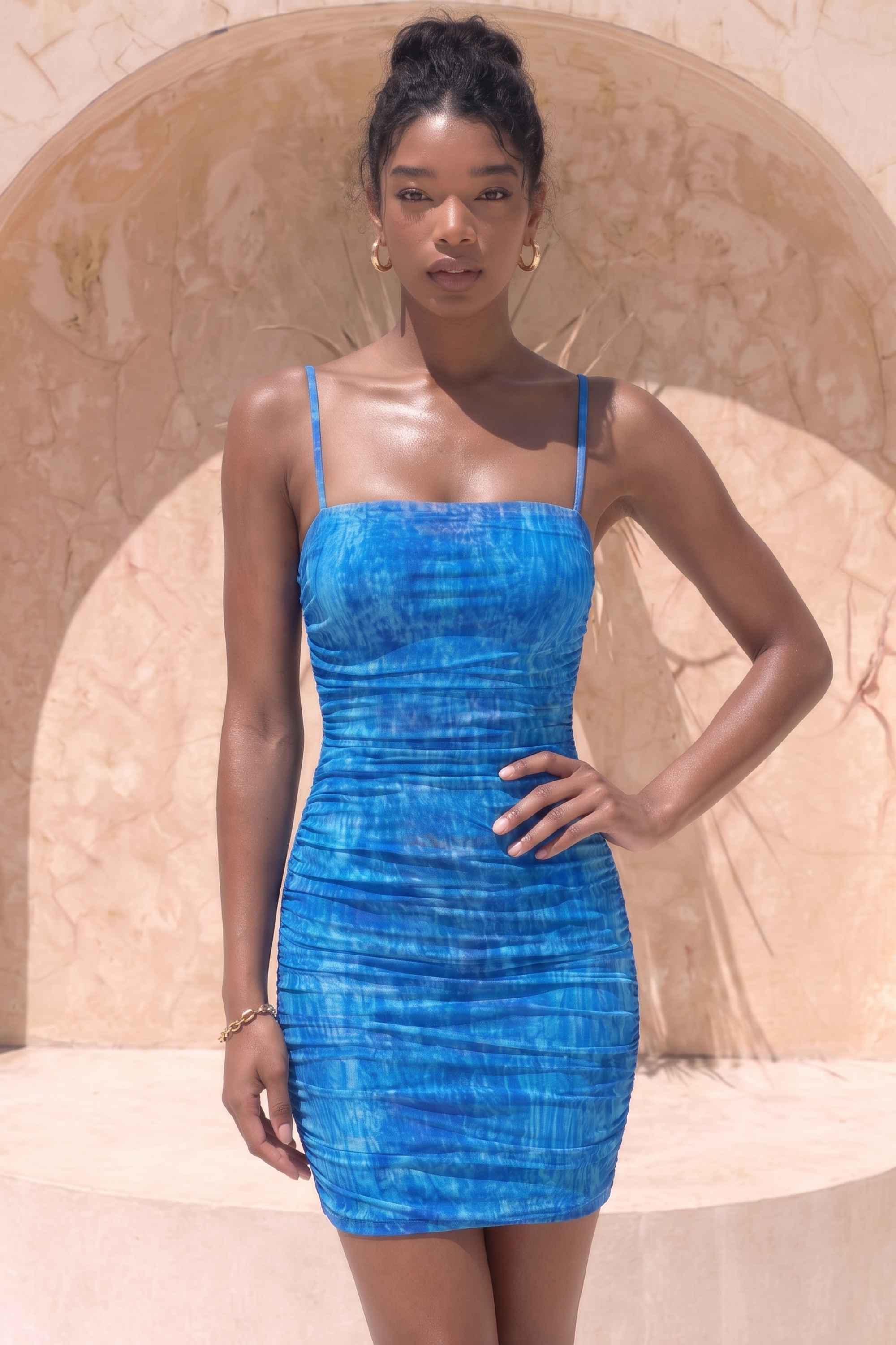 Cassie Blue Mini Dress