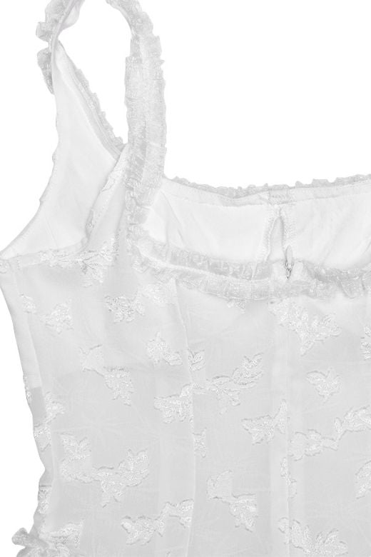 Woman wearing a figure flattering Collins Bodycon Maxi Dress - Pearl White BODYCON COLLECTION