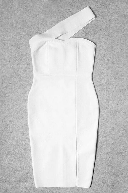 Woman wearing a figure flattering Gianna Bandage Dress - Classic Black BODYCON COLLECTION