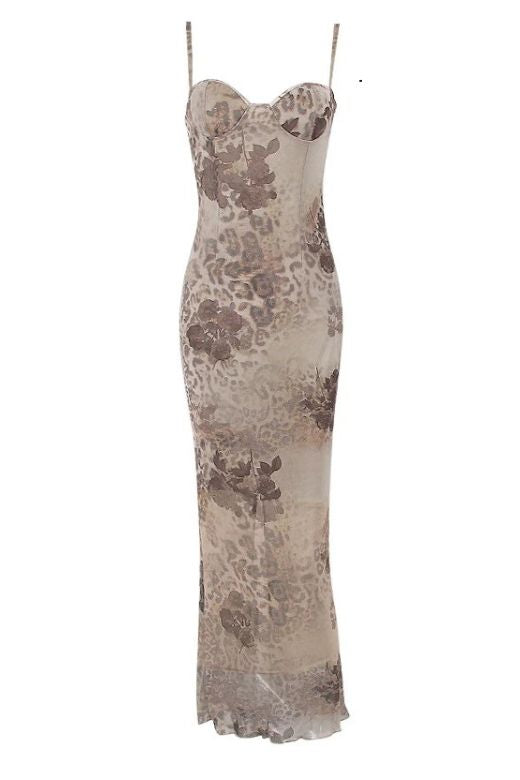 Woman wearing a figure flattering Harmony Bodycon Midi Dress - Nude BODYCON COLLECTION