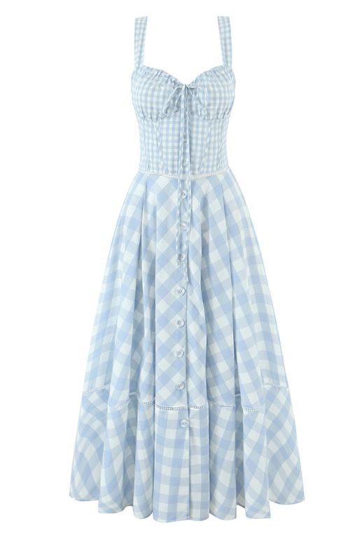 Woman wearing a figure flattering Holland Top and Midi Skirt Set - Sky Blue BODYCON COLLECTION Pty Ltd