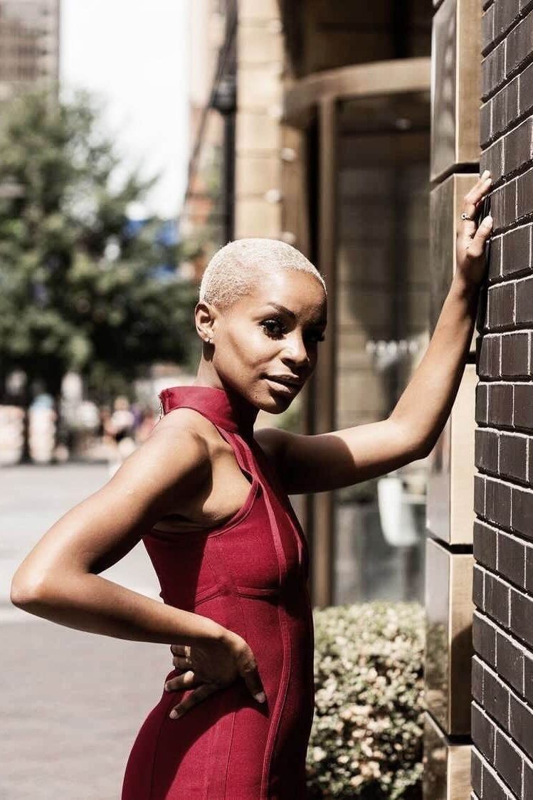 Woman wearing a figure flattering Lea Bandage Midi Dress - Red Wine Bodycon Collection