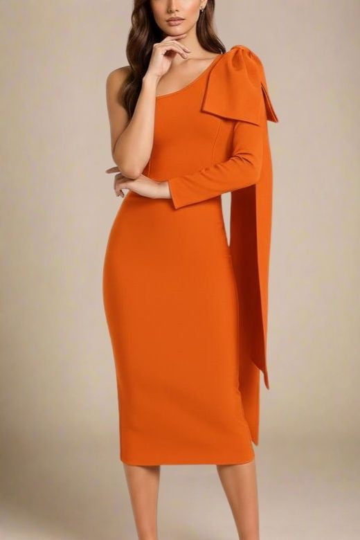 bandage bodycon dress australia SONIA White V Neck Midi Bandage Dress by Honey Couture