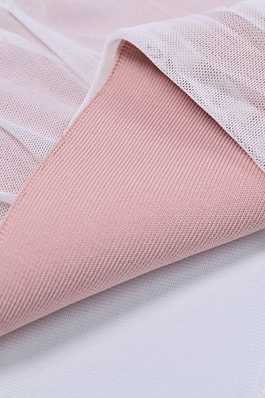 Woman wearing a figure flattering  Marilyn Bodycon Wrap Midi Dress - Pearl White BODYCON COLLECTION