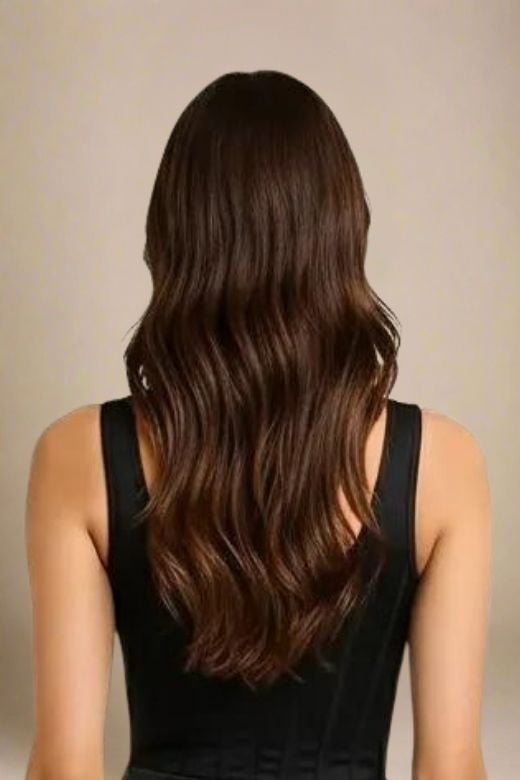 Woman wearing a figure flattering Mila Bodycon Wrap Maxi Dress - Classic Black BODYCON COLLECTION Pty Ltd