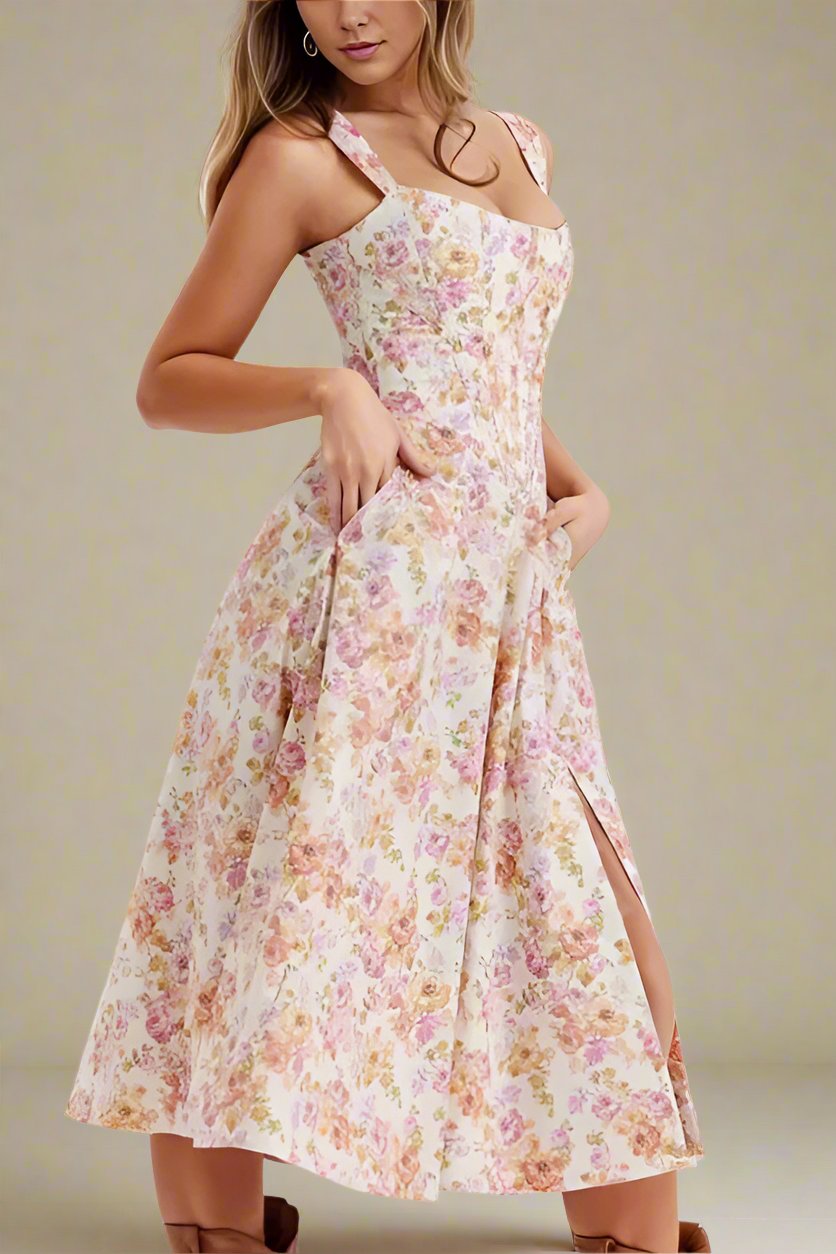 Woman wearing a figure flattering Monique Bodycon Dress - Dusty Pink BODYCON COLLECTION