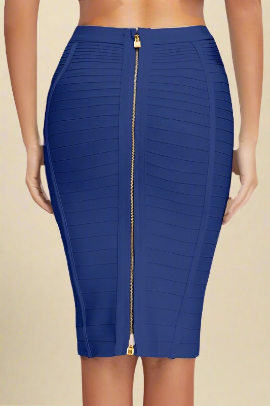 Navy blue 2024 ribbed skirt