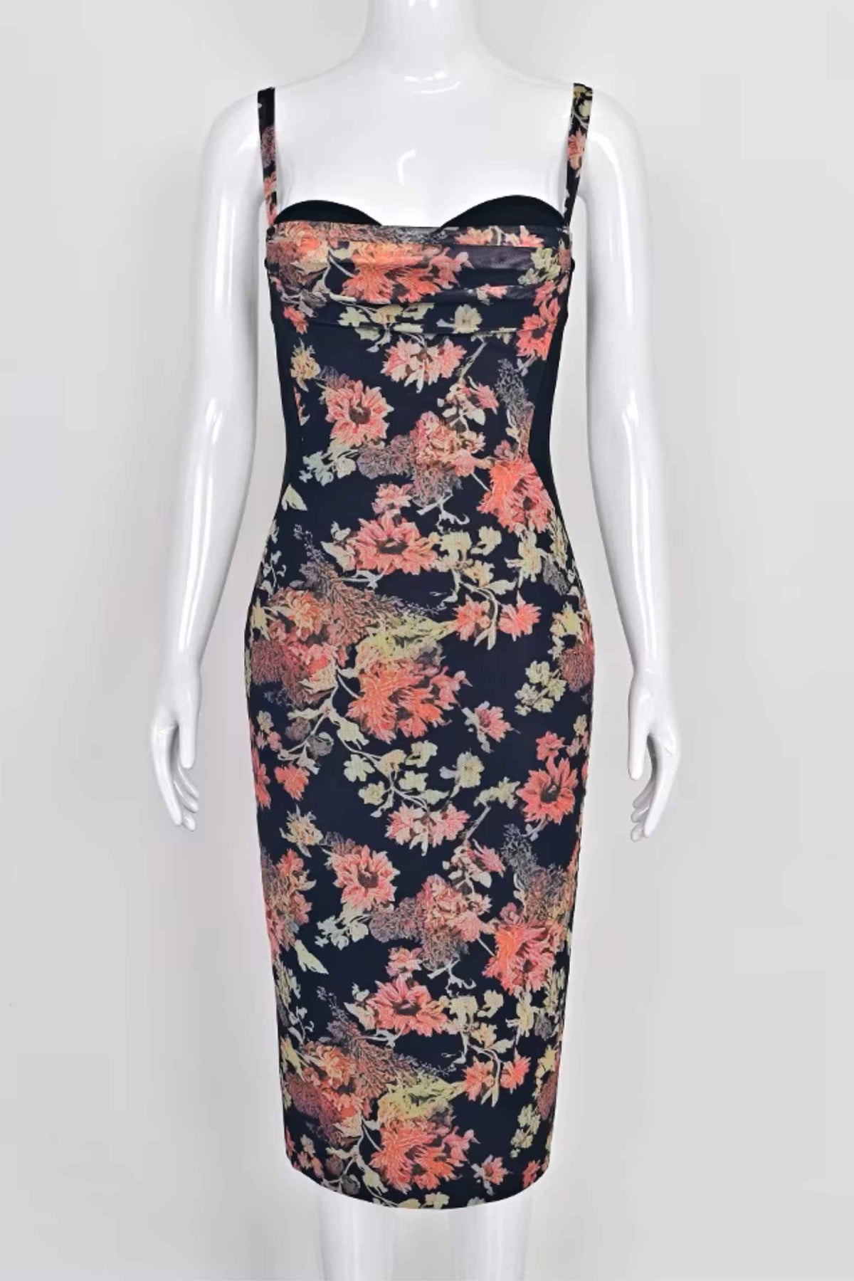 Woman wearing a figure flattering Tate Bodycon Wrap Dress - Classic Black BODYCON COLLECTION Pty Ltd
