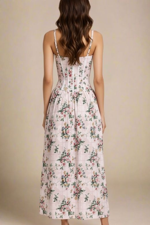 Tasmin Midi Dress - Beige Cream