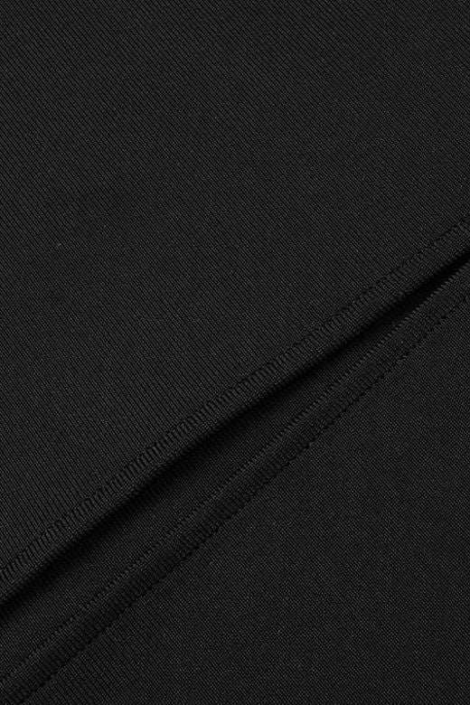 Woman wearing a figure flattering  Dianne Bandage Maxi Dress - Classic Black BODYCON COLLECTION