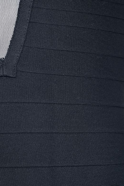 Woman wearing a figure flattering  Remi Bandage Mini Dress - Classic Black BODYCON COLLECTION Pty Ltd
