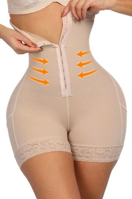 Woman wearing a figure flattering  Sculpting Corset Bodysuit Shapewear - Mid Thigh Bodycon Collection